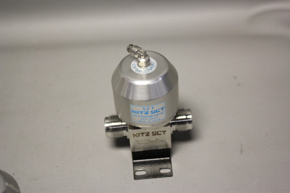 UNUSED SCV KITZ SCT DIAPHRAGM VALVE W/PFA-SEAT 316LE KD STAINLESS STEEL 10K-1/2"