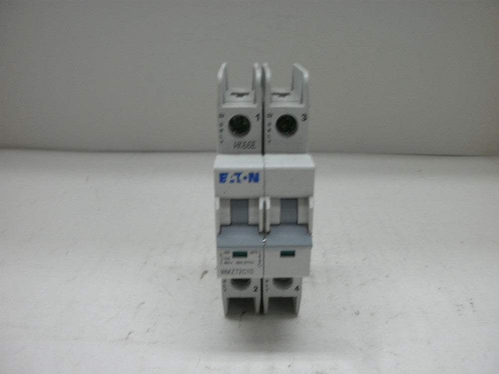 CUTLER HAMMER WMZT2C10 MINIATURE CIRCUIT BREAKER 10A 2POLE 480Y/277V C-CURVE NNB