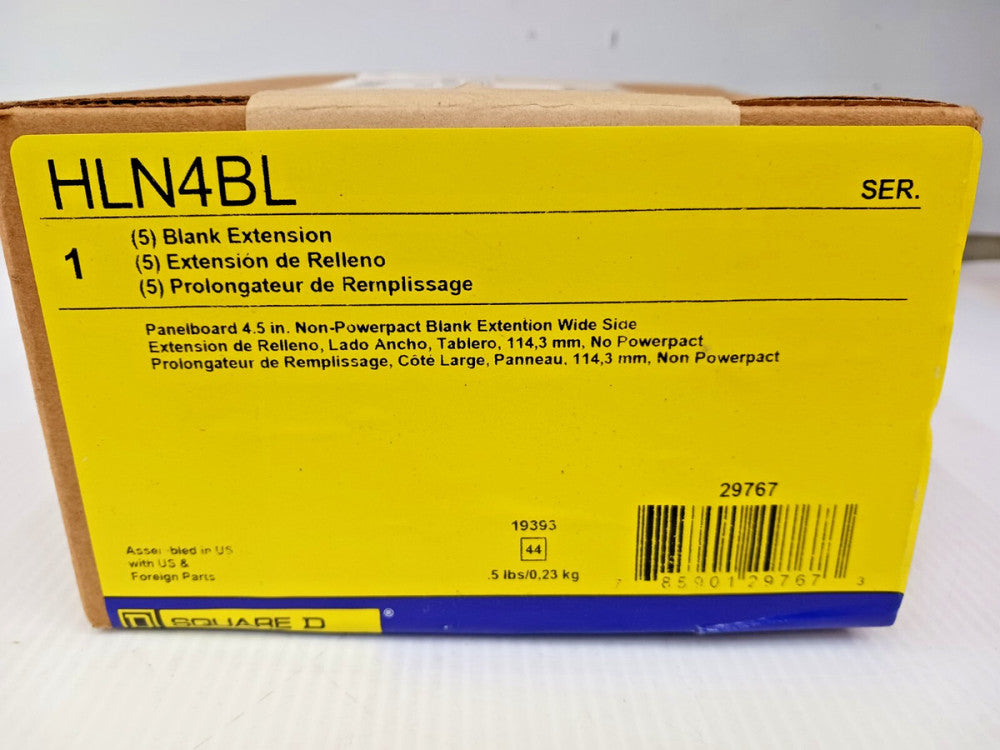 NEW SQUARE D (5) 4.5 IN NON-POWERPACT BLANK EXTENTION WIDE SIDE HLN4BL