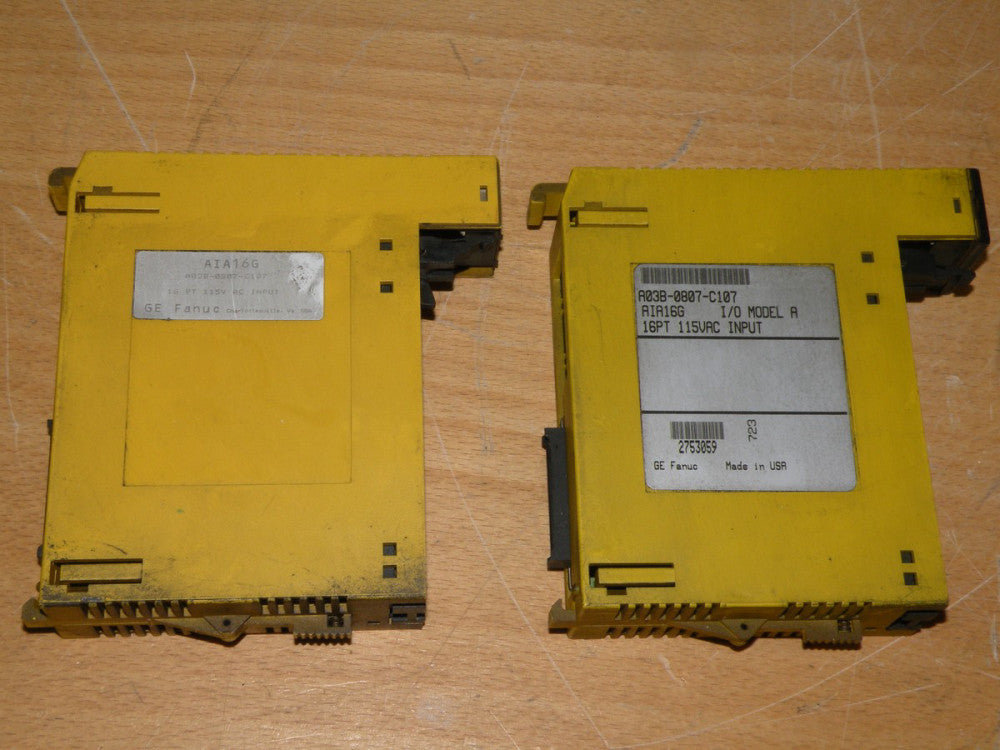 (2) FANUC A03B-0807-C107 AIA16G INPUT MODULES