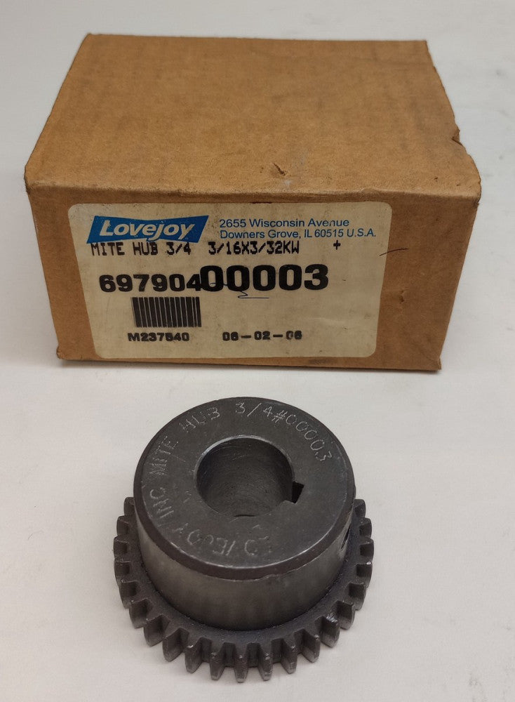 Lovejoy 69790400003 Mite Hub Sier Bath 3/4" Bore 3/16 X 3/32" KW