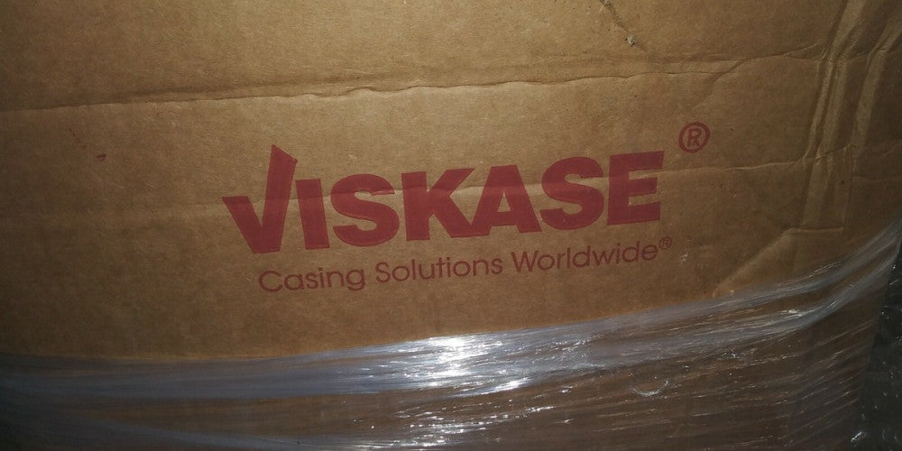 (1 BOX OF 200) VISKASE NOJAX UNPRT FLAT CONE END STRP CLEAR SAUSAGE CASING