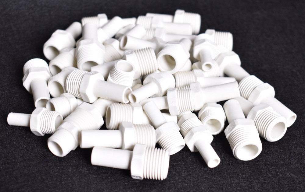 46 Count John Guest Polypropylene Stem Adapters Mixed Sizes