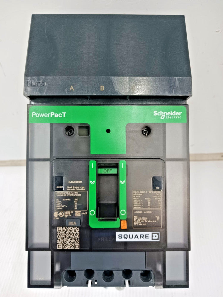 New Square D PowerPact 30 Amp I-Line Circuit Breaker 3P 600Y/347 VAC BJA36030