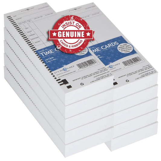 , 44100-10MB, 1,000 Count Genuine and Authentic Time Cards for 4000, 4000Pro,...