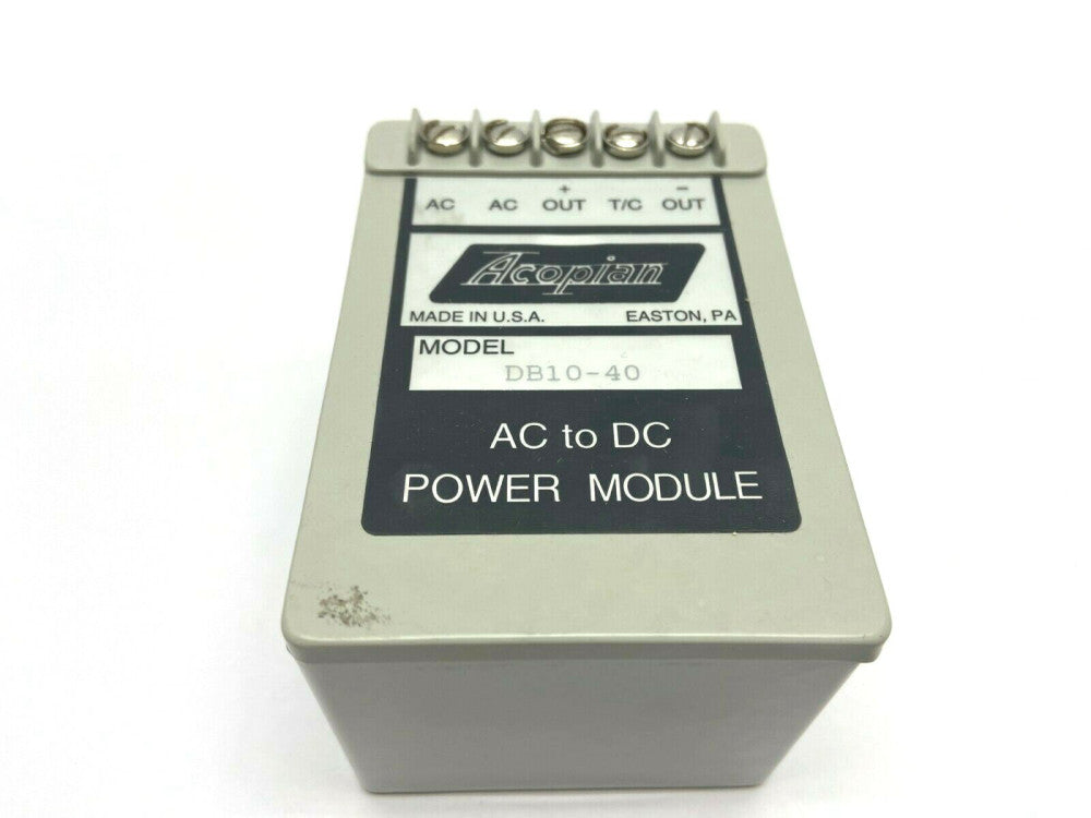 Acopian DB10-40 Ac to Dc Power Module 10VDC 400mA