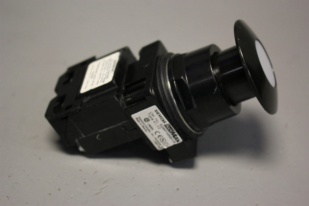 SIEMENS BLACKMAX MUSHROOM HEAD WHITE NON-ILLUMINATED PUSHBUTTON SWITCH 52BP3BBXB
