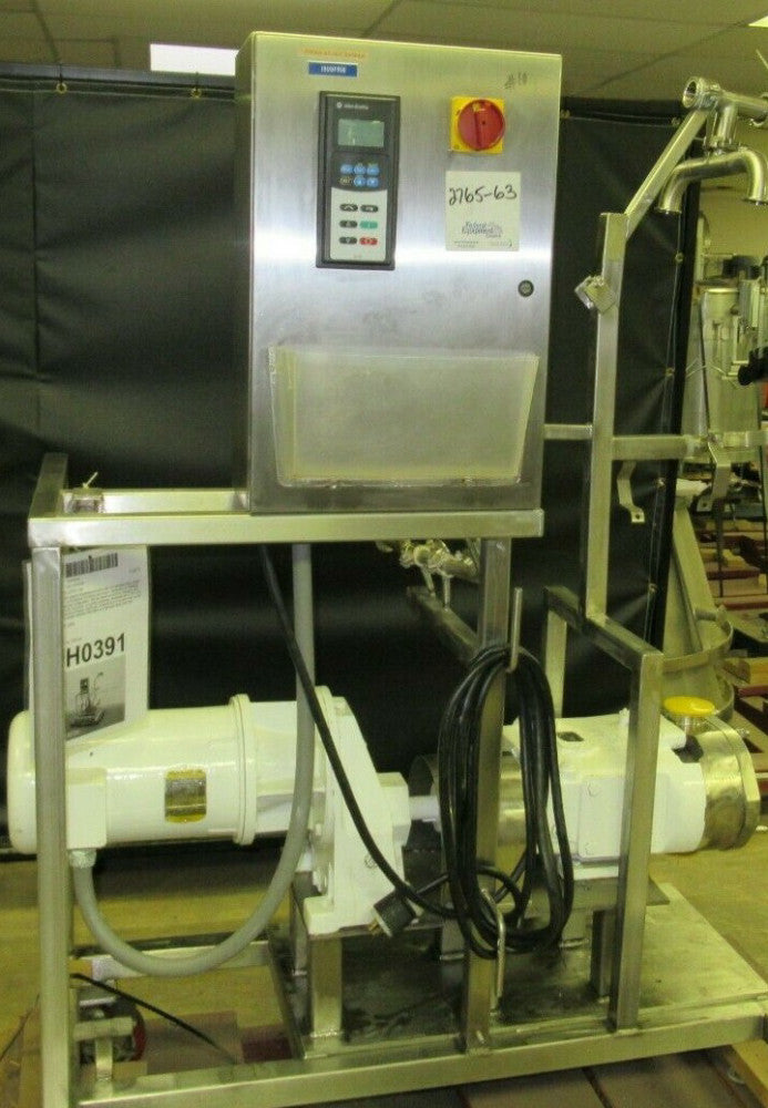 WAUKESHA 60 S/S POSITIVE DISPLACEMENT PUMP, 5HP DRIVE WITH S/S STAND