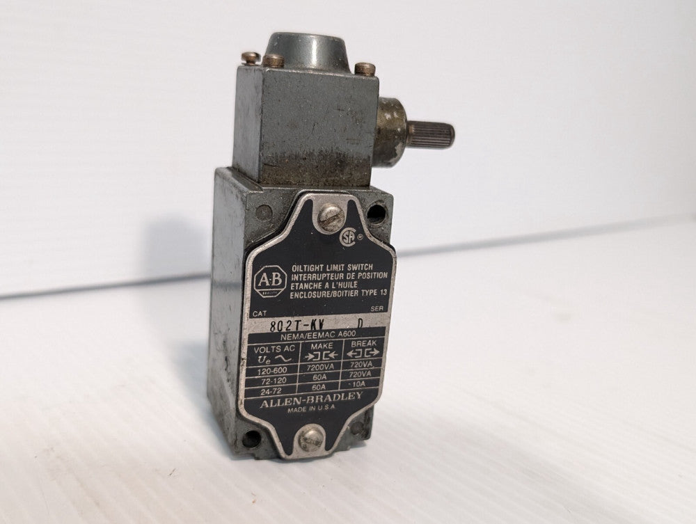 Allen Bradley, 802T-KV Ser. D, Oil Tight Limit Switch + Returns.