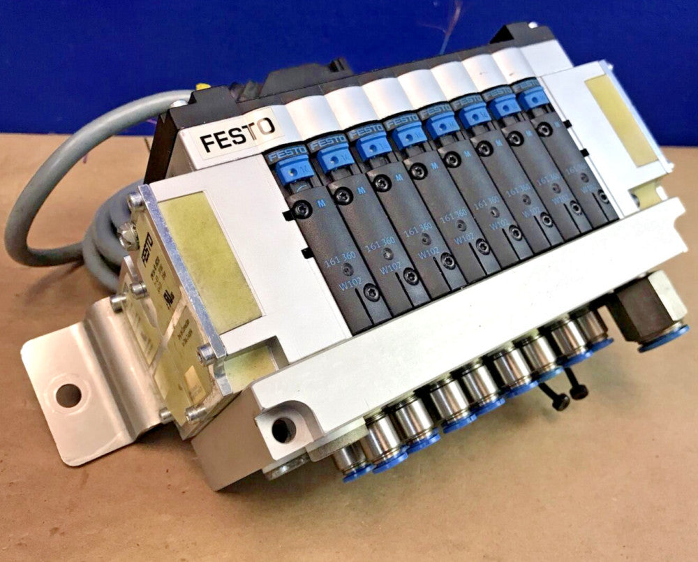 Festo CPV14-VI Valve Manifold Cluster w/ 161360 Air Solenoid Valves