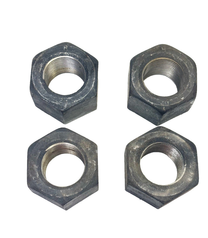 BLACK OXIDE HEX NUTS 1-3/4"-8 X3-1/4"  (LOT OF 4)