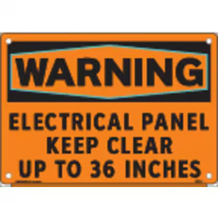 Electromark S214ff Warning Sign,7 X 10In,Bk/Orn,Eng,Text, S214ff