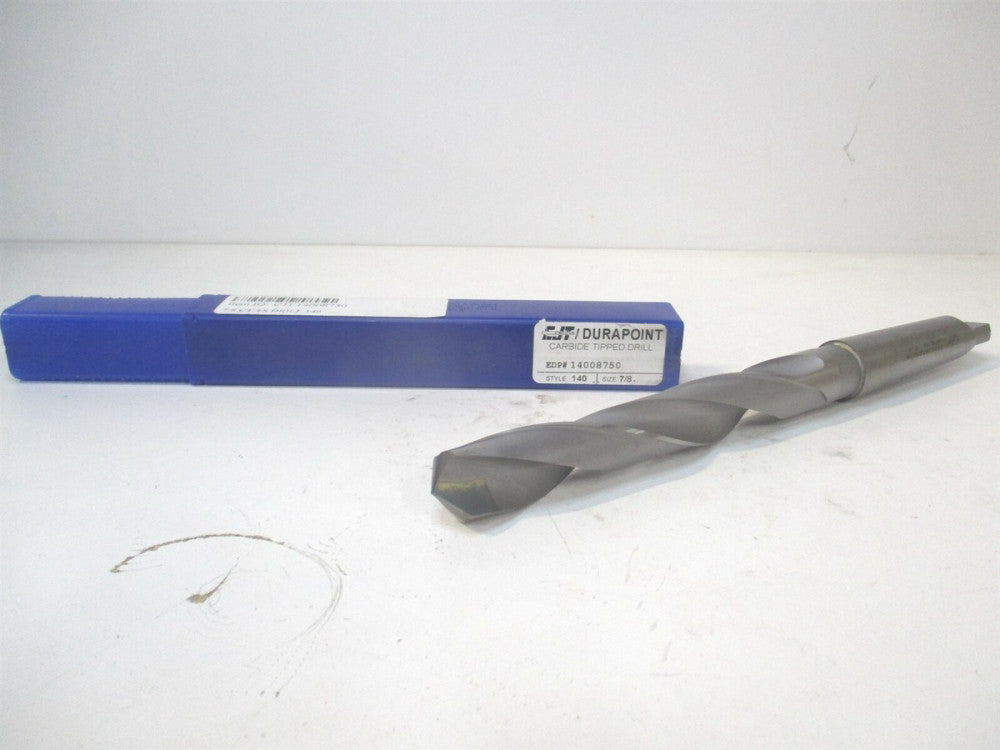 CJT (14008750) 7/8 x 6-1/8 x 10-3/4 Carbide-Tipped Taper Shank Helical Drill Bit