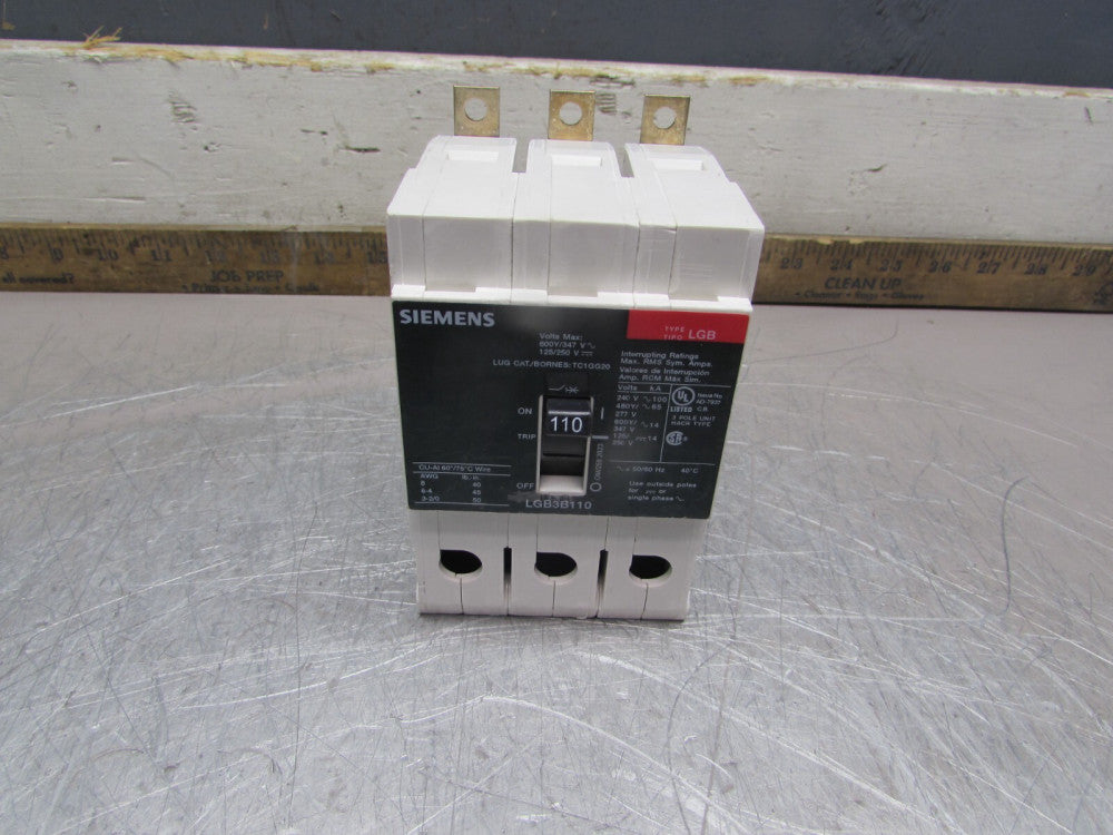 SIEMENS LGB3B110, CIRCUIT BREAKER,   3P /110AMP /600V  GOOD TAKEOUT! MAKE OFFER!