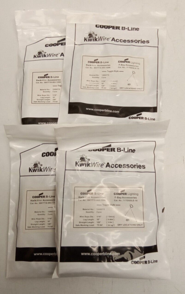 Cooper B-Line KwikWire BKYT18-063-120K Pack of 2 (Lot Of 4 Packs)