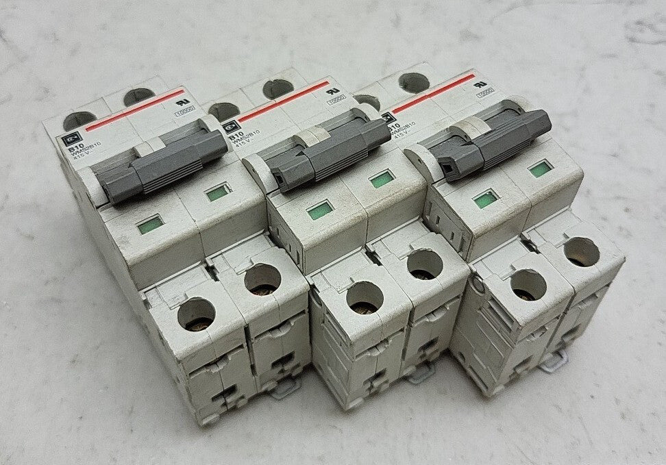 3 Pack Eaton Cutler Hammer WMS2B10 Supplementary Protector Breaker 2P 10Amp USED