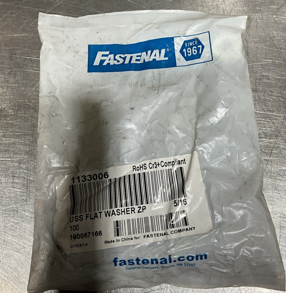 5/16 USS Flat Washer Plated 100 Pack Fastenal