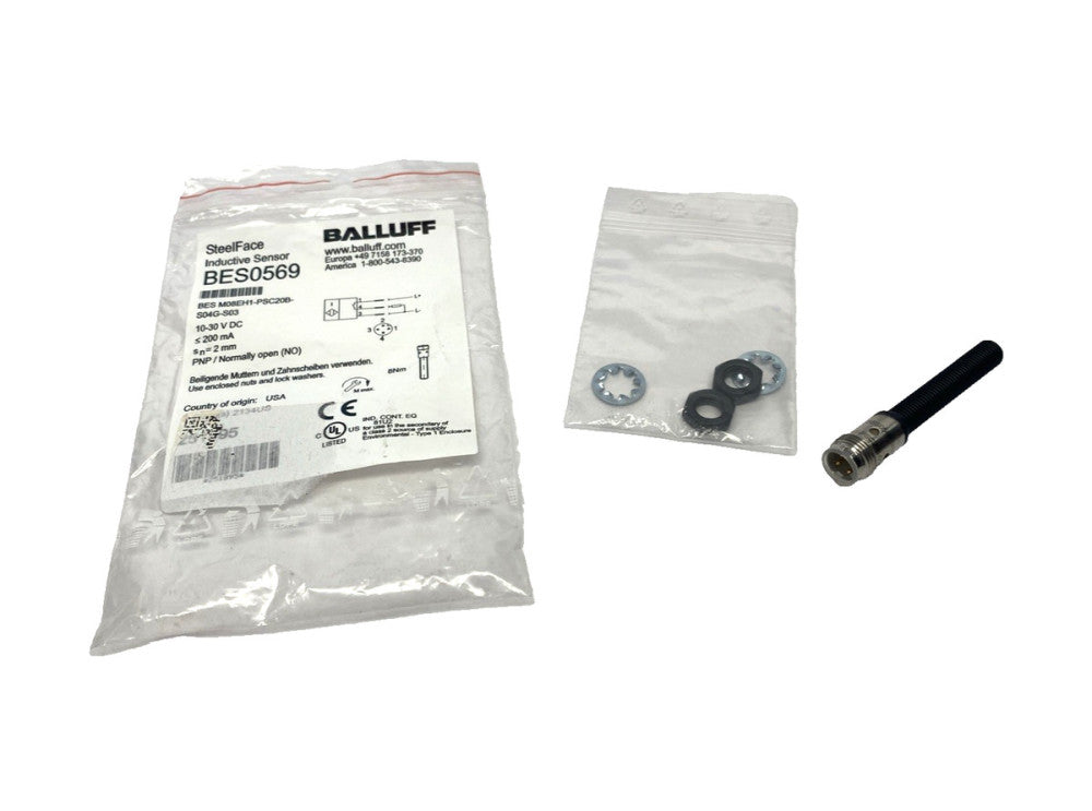 Balluff BES0569 SteelFace Inductive Sensor BES M08EH1-PSC20B-S04G-S03