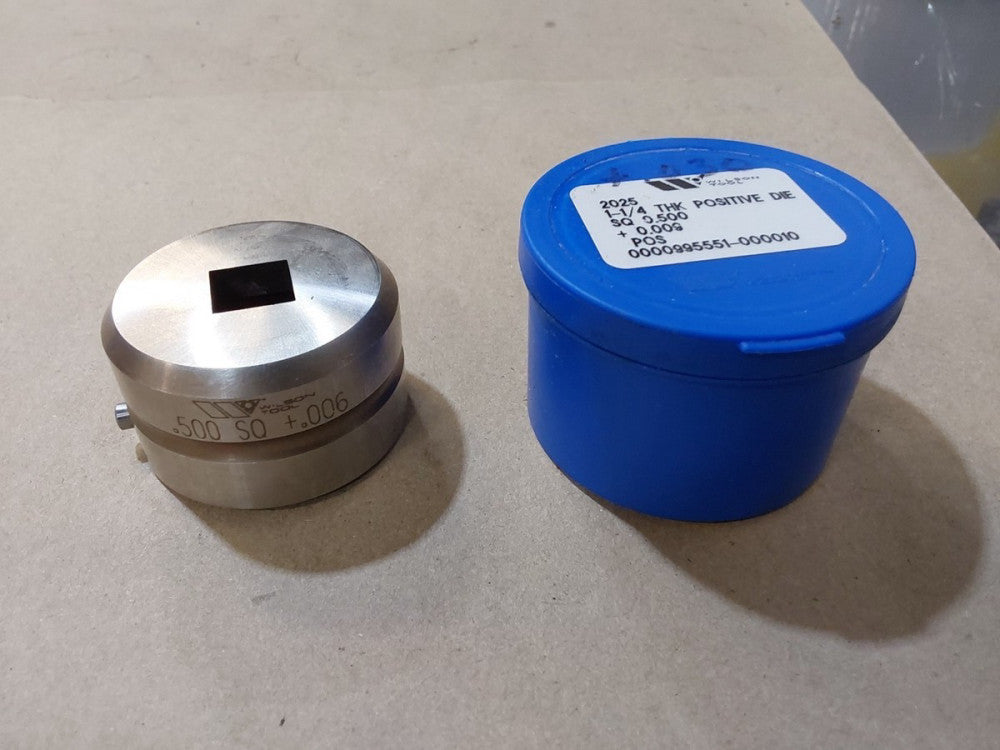 NEW WILSON TOOL 2025 TOOL PUNCH 1-1/4 THK POSITIVE DIE SQ 0.500 + 0.006