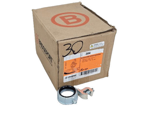 (30) Bridgeport 384 1-1/4" Ground Bushing Insulated 14-1/0 Malleable