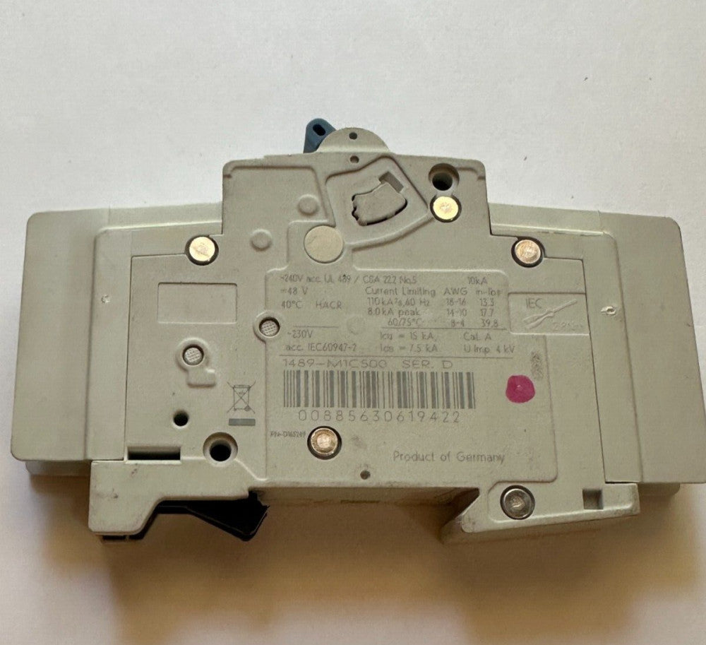 Allen-Bradley 1489-MIC500 Circuit Breaker 50A 1P 277VAC/48VDC Type C Trip Curve