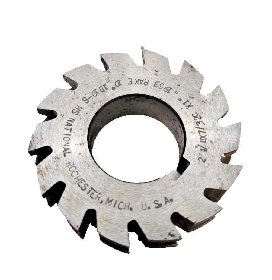 NATIONAL CONCAVE MILLING CUTTER HS 2-1/4" DIAMETER 1/2" WIDTH 1" ARBOR 14-TEETH