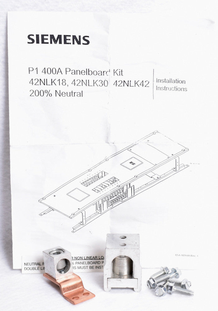 Siemens P1 400A Panelboard Hardware Kit for 42NLK18 42NLK30 42NLK42 