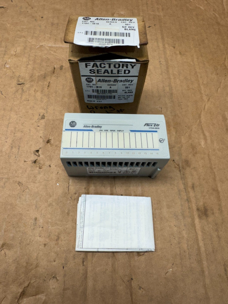 NEW IN BOX ALLEN-BRADLEY FLEX I/O INPUT MODULE 1794-IB16 SERIES A