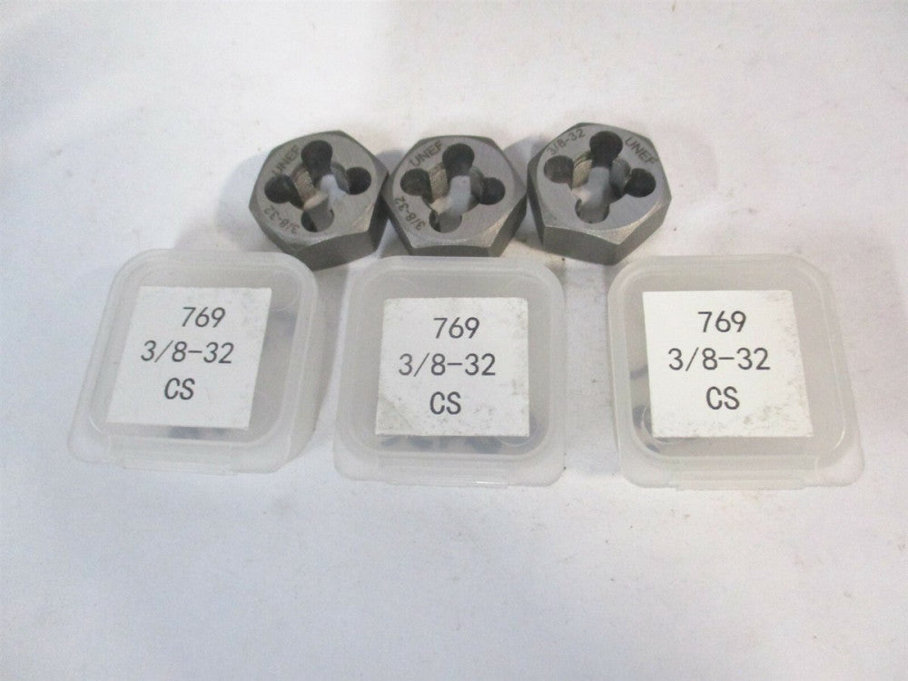 (416-02432) 3/8-32 769 CS Carbon Steel Hex Round Die - Lot of 3