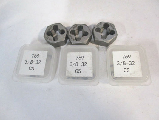 (416-02432) 3/8-32 769 CS Carbon Steel Hex Round Die - Lot of 3