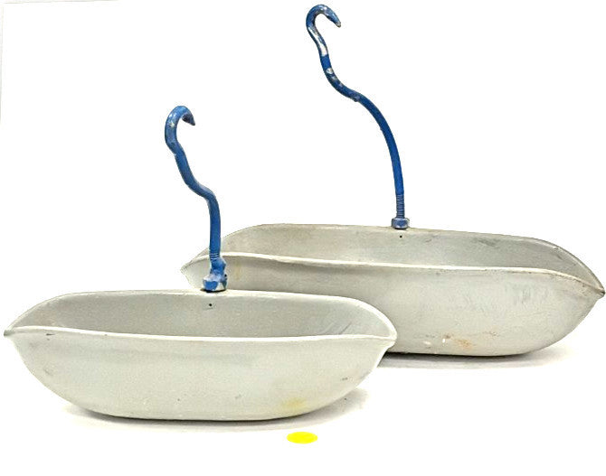 LOT OF 2 WORKSHOP METAL HANGING DISHES/HOLDERS - BITS & SCREW STORAGE