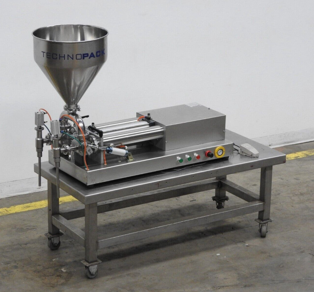 Technopack E-EP-1000T S/S Dual Head High Viscosity Piston Filler 1000mL