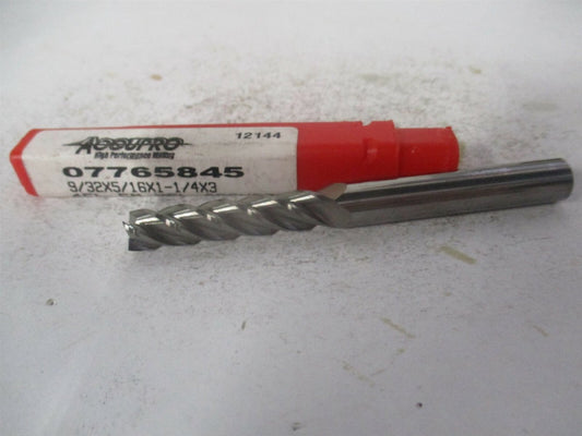 (12183405) 9/32" x 1-1/4" x 5/16" x 3" OAL 4 Flute Solid Carbide Square End Mill