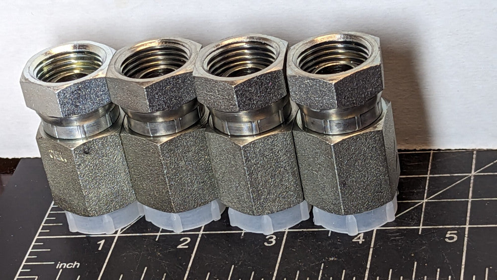 (4) AEROQUIP 2046-8-8S Hose Swivel Adapter, 1/2" NPSM x 1/2" NPTF [A2BB]