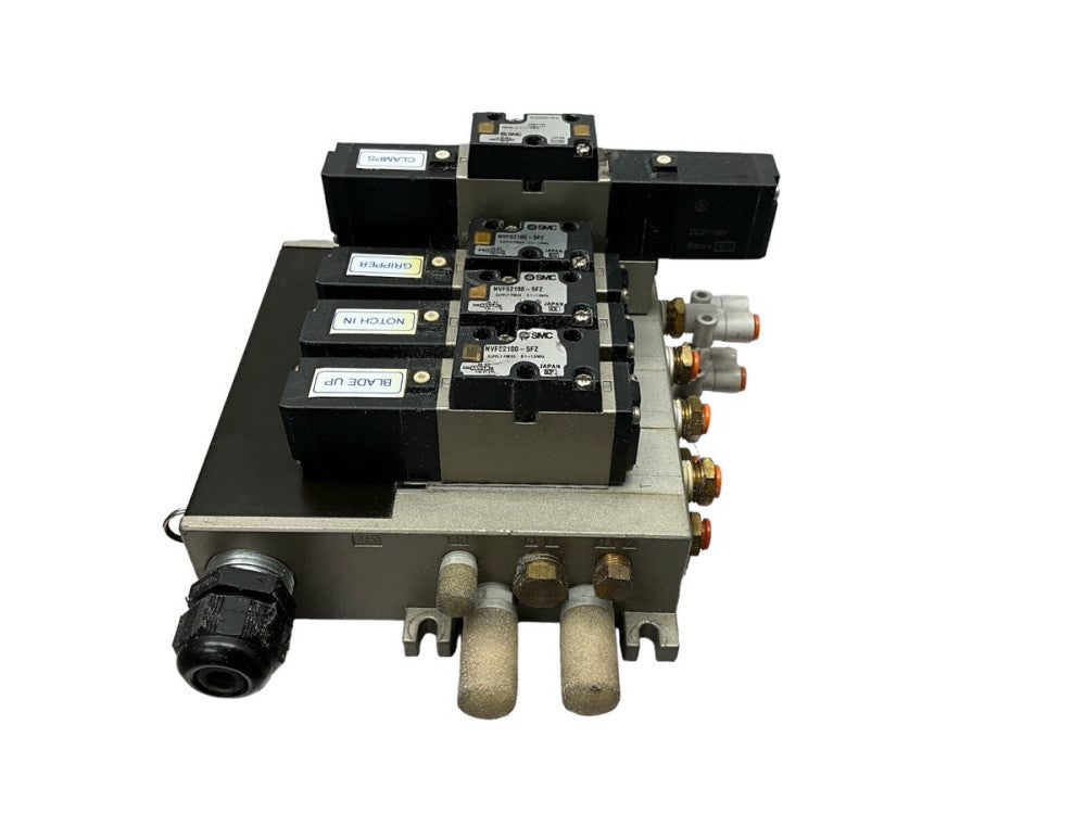 SMC Solenoid Valve Manifold with Gauges NVFS2100-5FZ & NVFS2200-5FZ