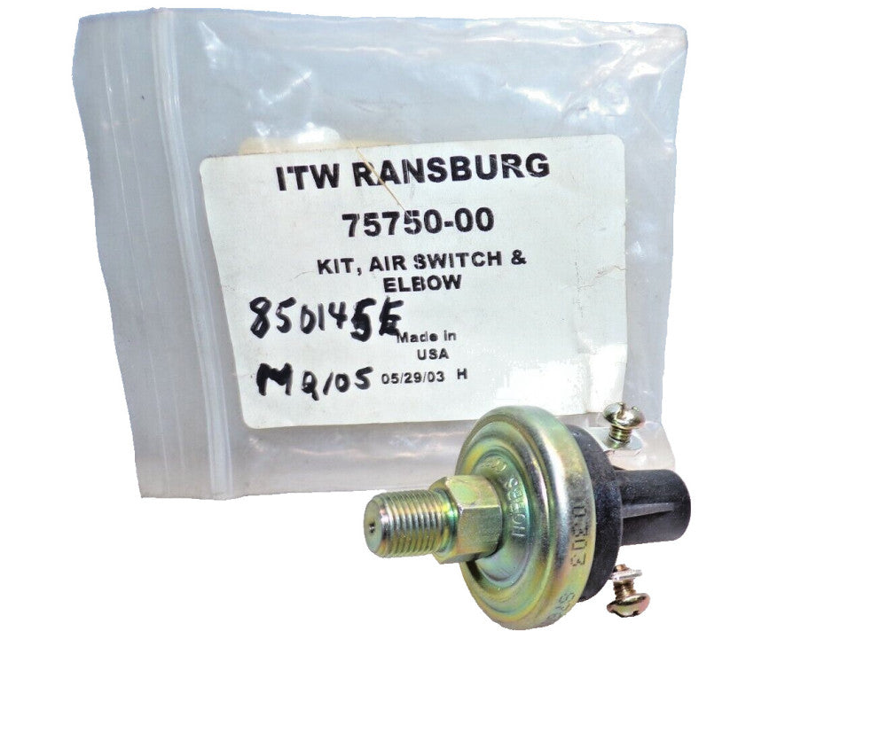NEW ITW RANSBURG AIR SWITCH & ELBOW KIT   75750-00