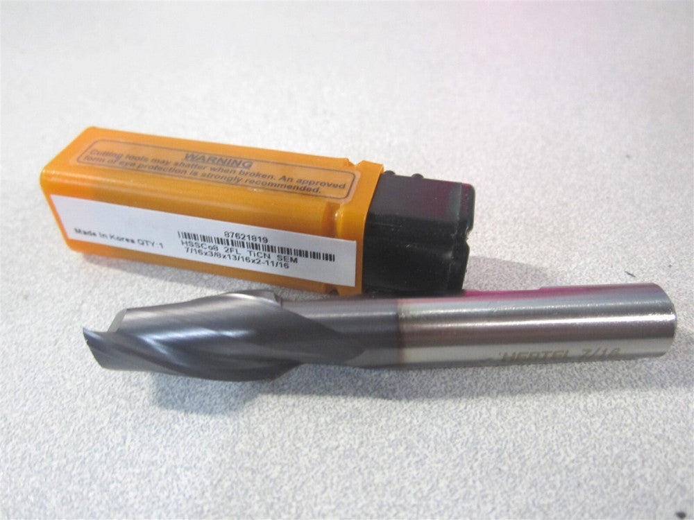 (E799921155) 7/16" x 13/16" x 3/8" x 2-11/16" OAL Cobalt 2 Flute Square End Mill