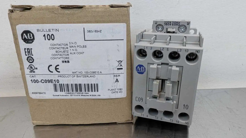 Allen-Bradley 100-C09E10 Contactor 100-C09*10 1NO 330/380VAC Coil 400VAC 9A