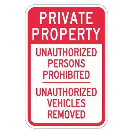 Lyle T1-4072-Eg_12X18 Facility Sign, 18 In H, 12 In W, Aluminum, Vertical