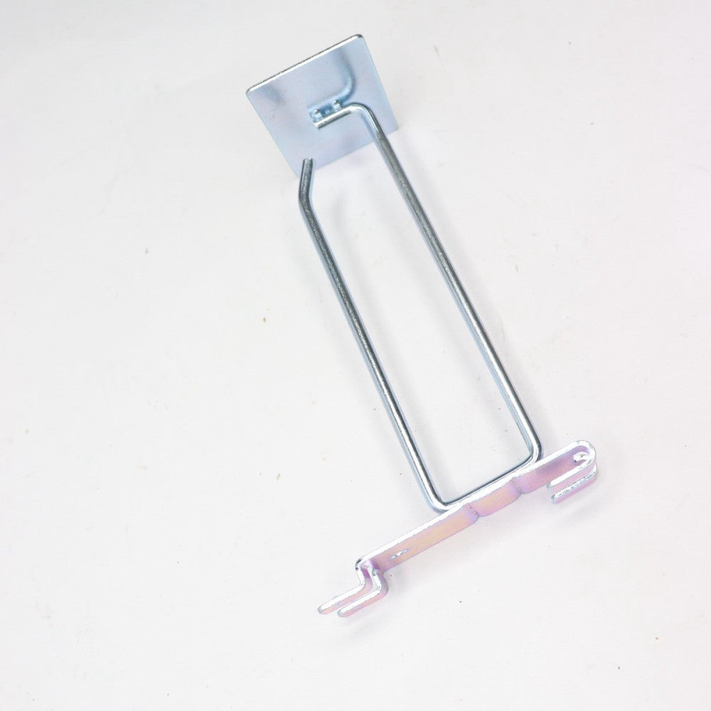 (99-Pk) Slatwall Flip Up Scanner Hooks Zinc 6" x 2"L x 1.25"H