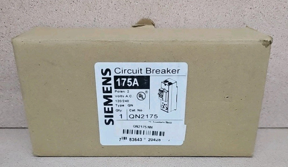New Circuit Breaker Siemens QN2175 175 Amp 2 Pole 120/240V QN