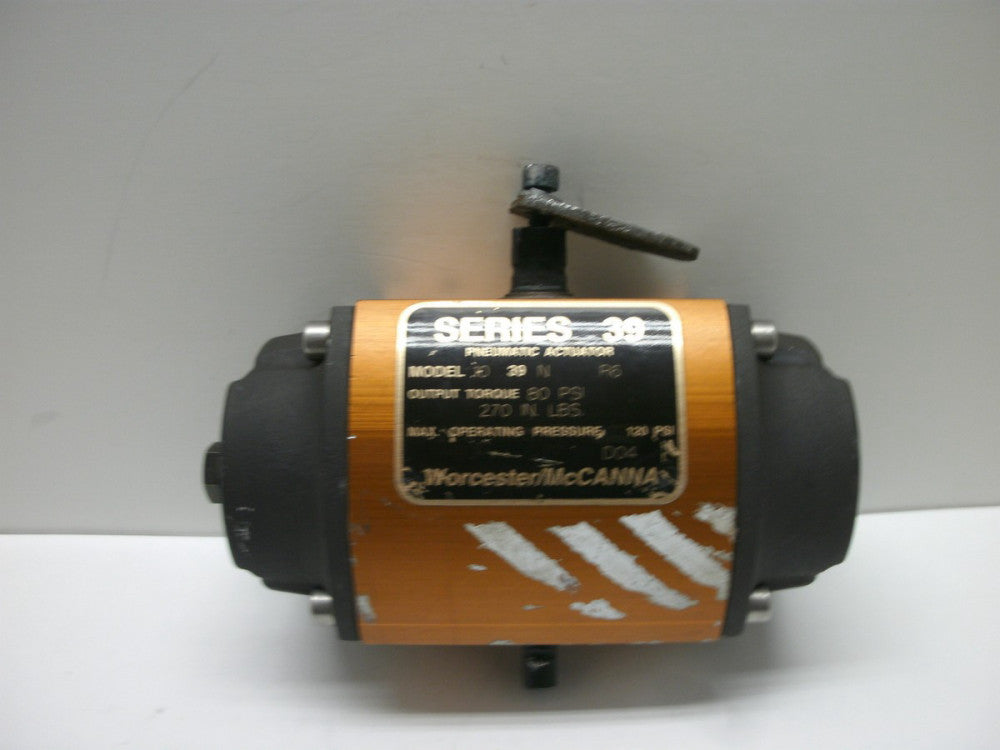 WORCESTER McCANNA 10-39-N-R6 PNEUMATIC ACTUATOR 270IN LBS 80 OUT PSI MAX 120 PSI