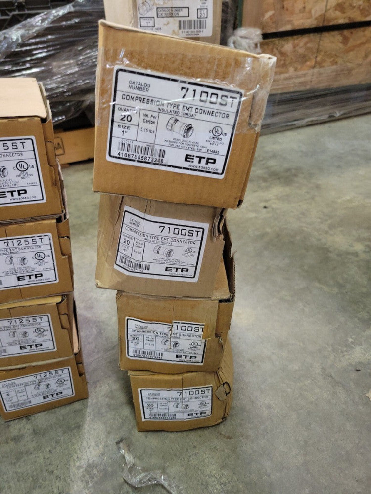 1) New! Appleton 7100ST Steel Compression Connector 1" NEW OLD STOCK *Box of 20