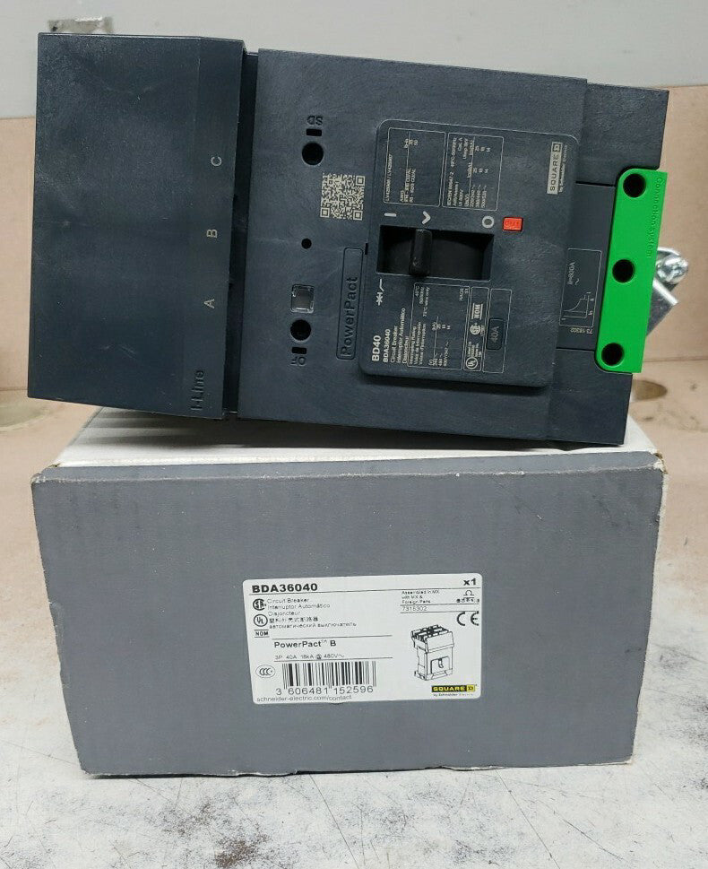 NEW! SQUARE D BDA36040 480V 40A CIRCUIT BREAKER