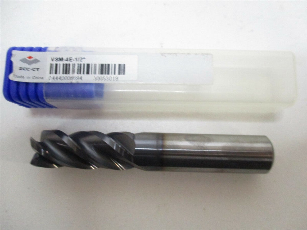ZCC (VSM-4E-1/2") 1/2 x 1/2 x 1-1/4 x 3 4-Flute SE End Mill