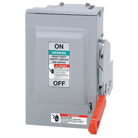 Siemens Hf362rpvpg Fusible, Safety Disconnect Switch, Heavy Duty, 600 V, 3Pst