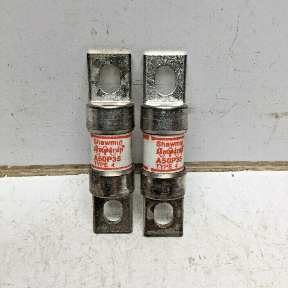 GOULD SHAWMUT A50P35 TYPE 4 AMPTRAP FUSE 35 AMP 500VAC (LOT of 2)
