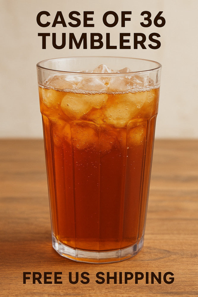 Cambro LT16152 16 oz Fluted Laguna Clear Plastic Tumbler Case of 36
