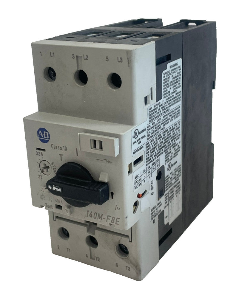 USED ALLEN BRADLEY 140M-F8E-C32 CIRCUIT BREAKER SER. C 140MF8EC32