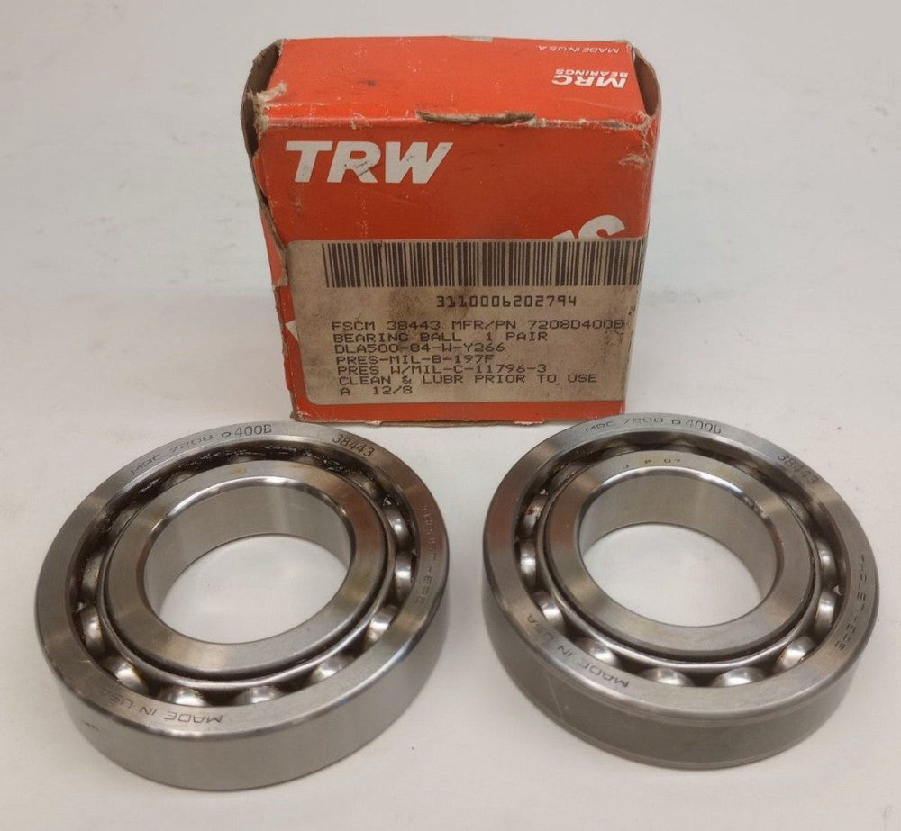 MRC 7208D400B Angular Contact Ball Bearing 40X80X18mm (Pack of 2)
